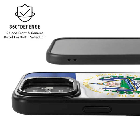 El Salvador Flag iPhone 17 Kickstand Case