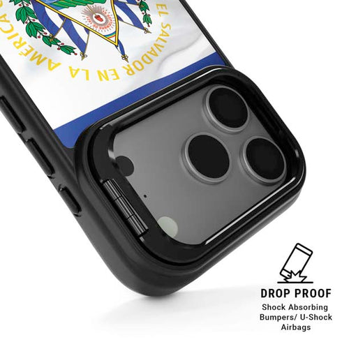 El Salvador Flag iPhone 17 Pro Kickstand Case