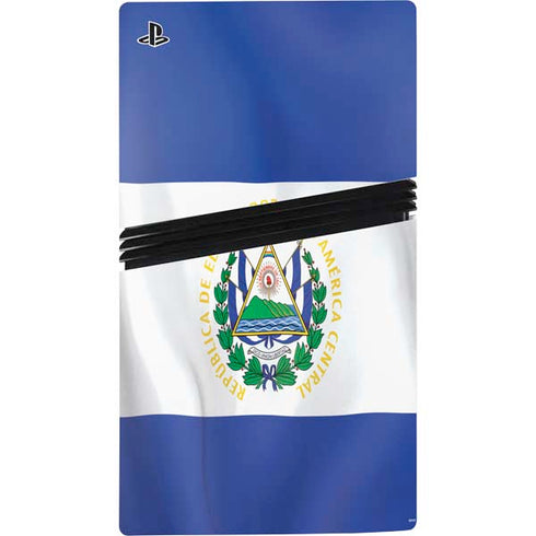 El Salvador Flag PS5 Pro Disk Bundle Skin