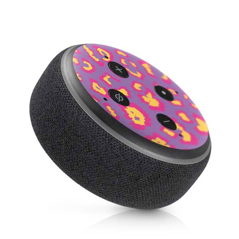 Electric Orchid Leopard Animal Print Color Pop Amazon Echo Dot Skin