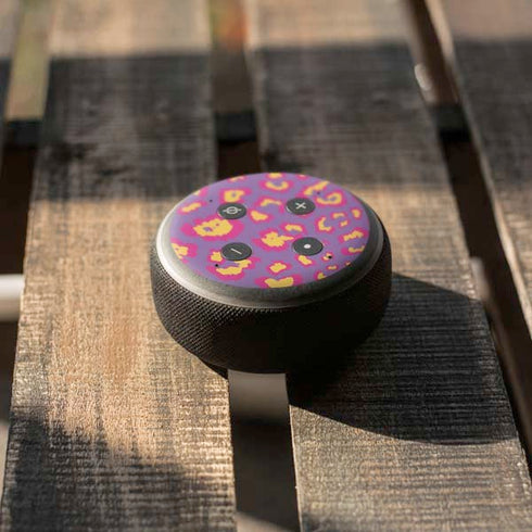 Electric Orchid Leopard Animal Print Color Pop Amazon Echo Dot Skin