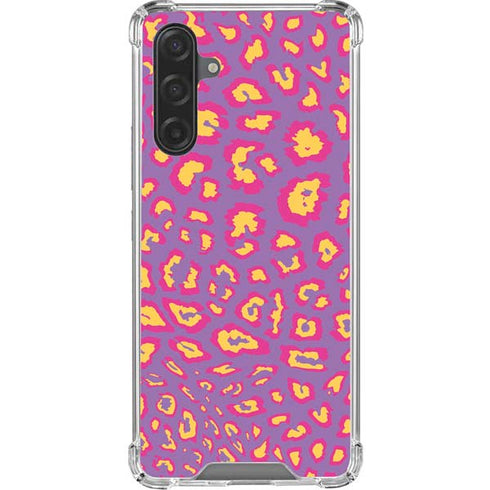 Electric Orchid Leopard Animal Print Color Pop Galaxy A17 Clear Case