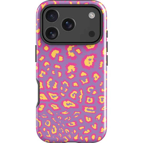 Electric Orchid Leopard Animal Print Color Pop iPhone 18 Pro Impact Case