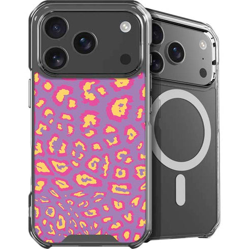 Electric Orchid Leopard Animal Print Color Pop iPhone 18 Pro MagSafe Case