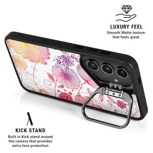Elegant Flowers Galaxy S25 Kickstand Case