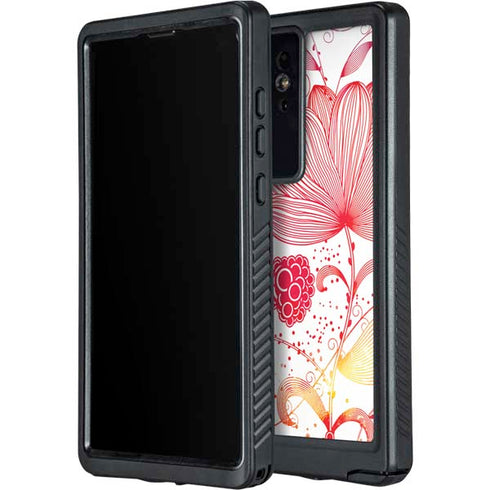 Elegant Flowers Galaxy S24 Ultra Waterproof Case