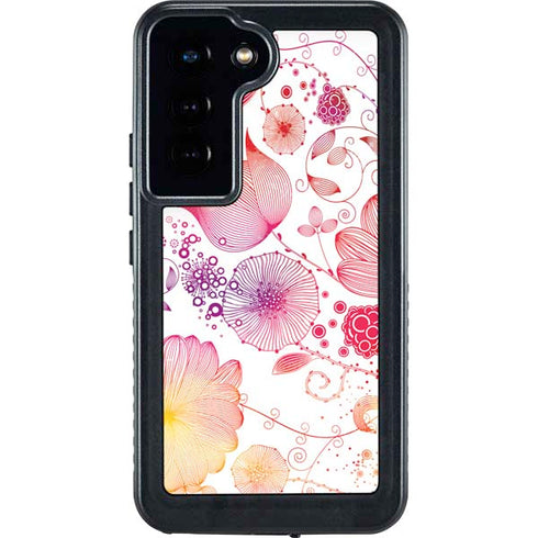 Elegant Flowers Galaxy S24 Waterproof Case