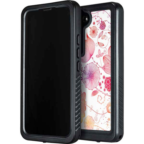 Elegant Flowers Galaxy S24 Waterproof Case