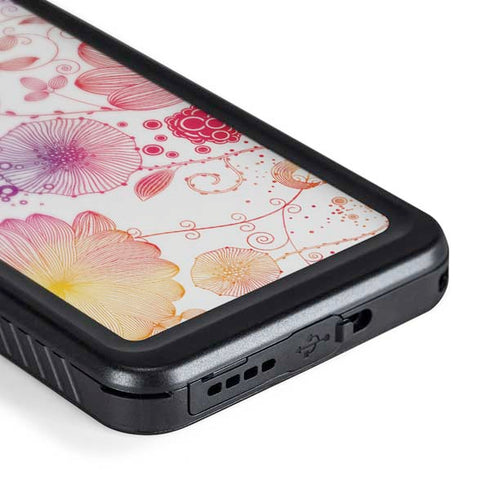 Elegant Flowers Galaxy S24 Waterproof Case