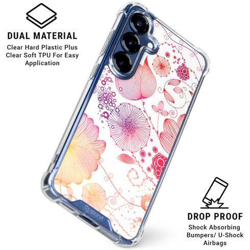 Elegant Flowers Galaxy S25 Clear Case