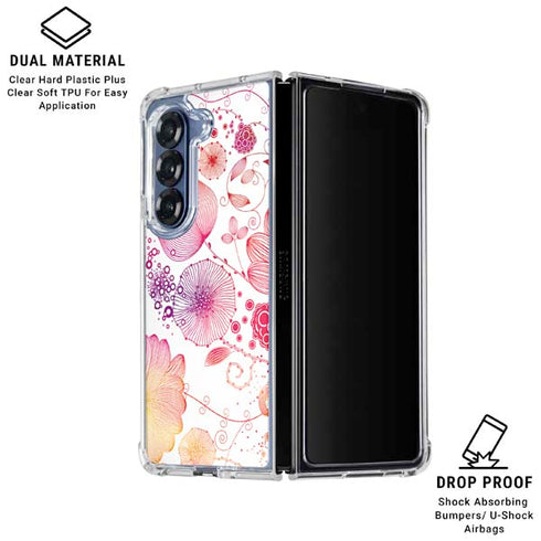 Elegant Flowers Galaxy Z Fold6 Clear Case