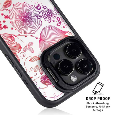Elegant Flowers iPhone 15 Pro Kickstand Case