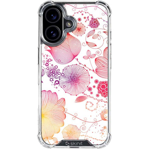 Elegant Flowers iPhone 16 Plus Clear Case