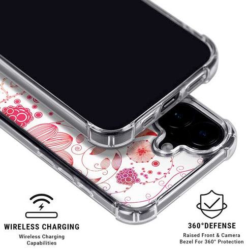 Elegant Flowers iPhone 16 Plus Clear Case