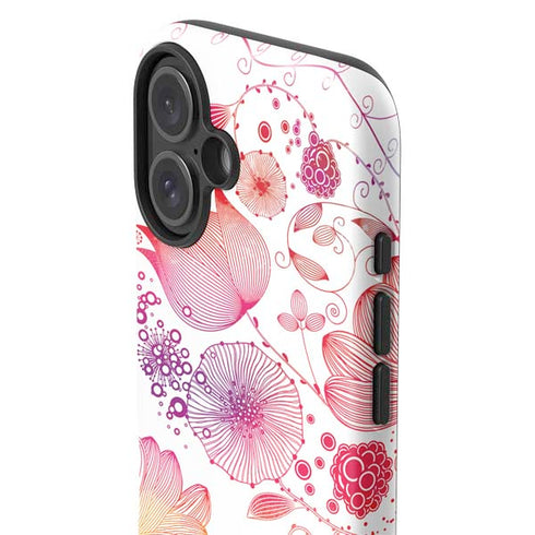 Elegant Flowers iPhone 16 Plus Impact Case