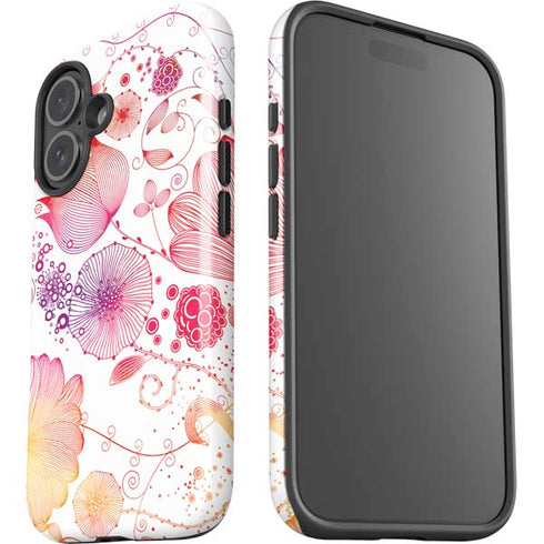 Elegant Flowers iPhone 16 Plus Impact Case
