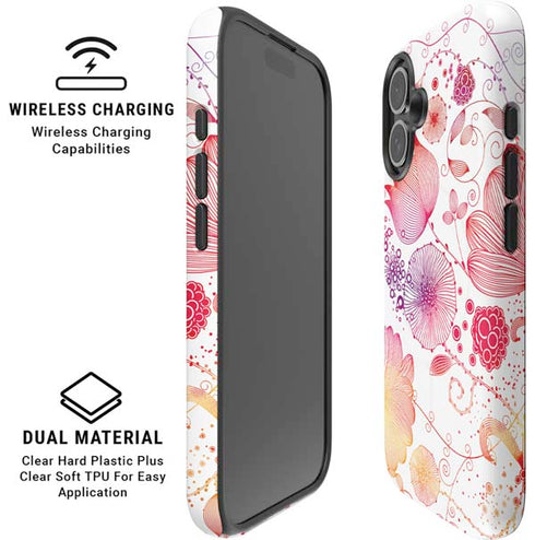 Elegant Flowers iPhone 16 Plus Magsafe Impact Case