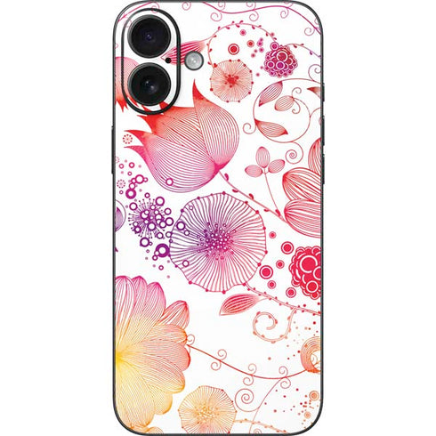 Elegant Flowers iPhone 16 Plus Skin