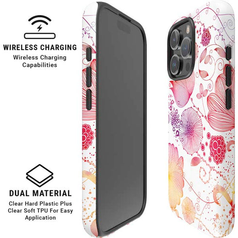 Elegant Flowers iPhone 16 Pro Max Magsafe Impact Case