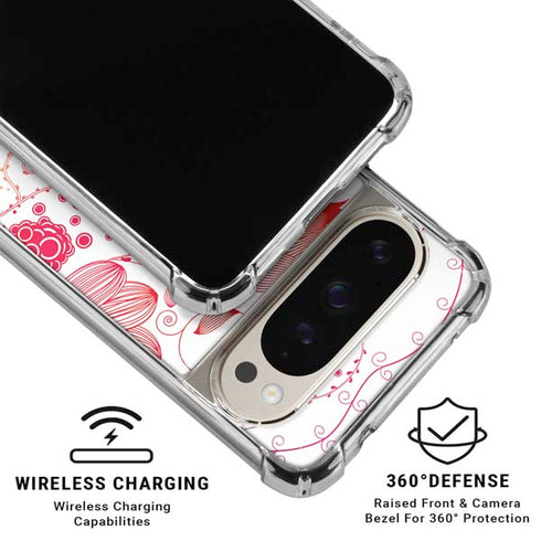 Elegant Flowers Pixel 9/9 Pro Clear Case