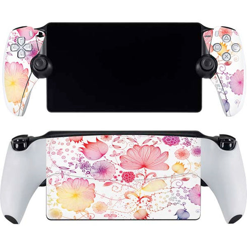 Elegant Flowers PlayStation Portal Remote Player Skin