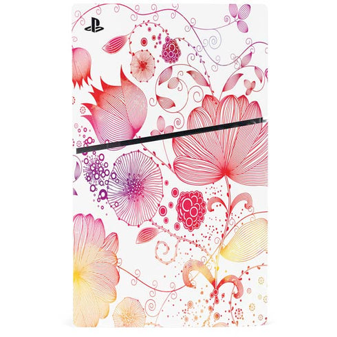 Elegant Flowers PS5 Slim Digital Edition Console Skin