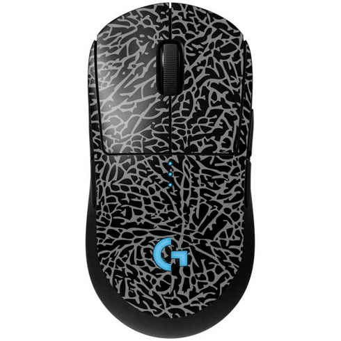 Elephant Print Black G Pro Wireless Gaming Mouse Skin