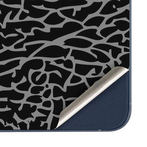 Elephant Print Black Galaxy A35 5G Skin