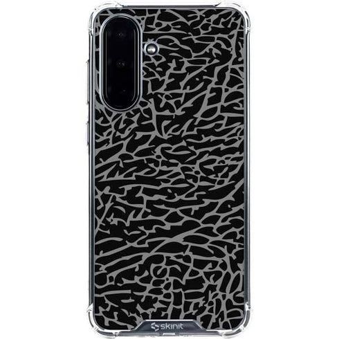 Elephant Print Black Galaxy A36 5G Clear Case