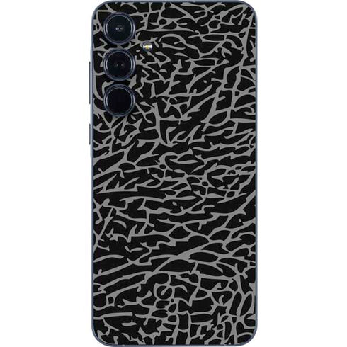 Elephant Print Black Galaxy A55 5G Skin