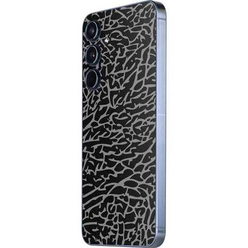 Elephant Print Black Galaxy A55 5G Skin