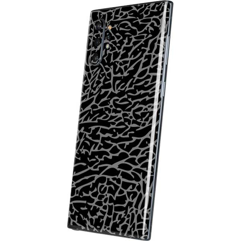 Elephant Print Black Galaxy Note 10 Plus Skin