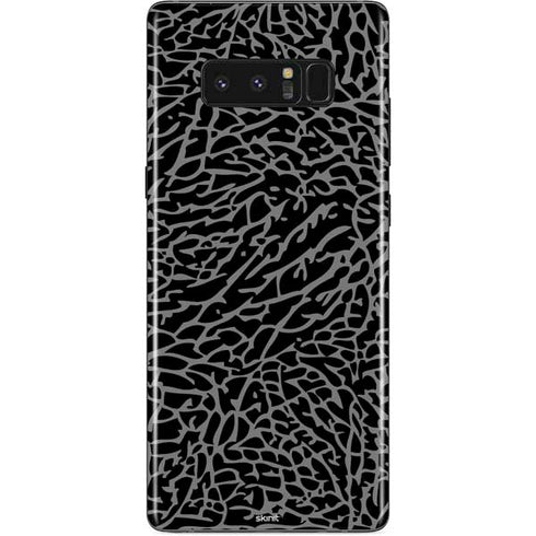 Elephant Print Black Galaxy Note 8 Skin