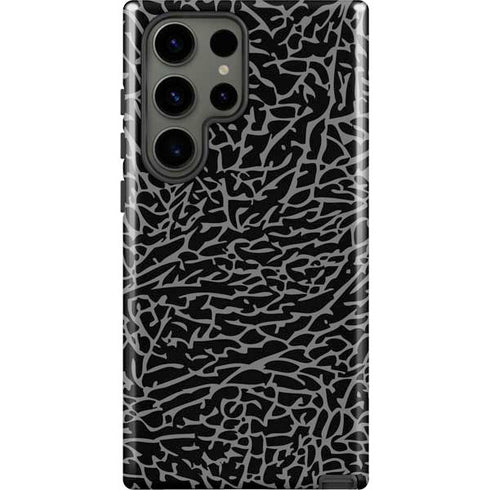 Elephant Print Black Galaxy S23 Ultra Pro Case