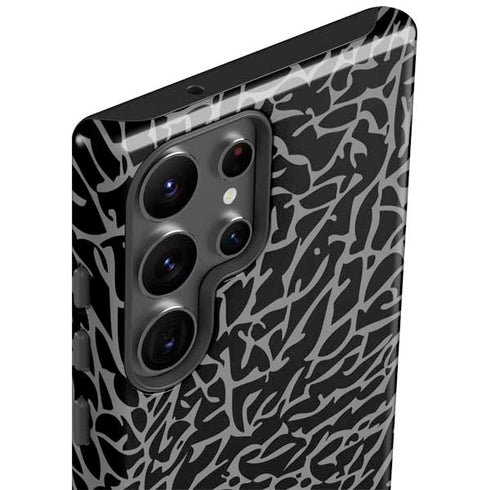 Elephant Print Black Galaxy S23 Ultra Pro Case