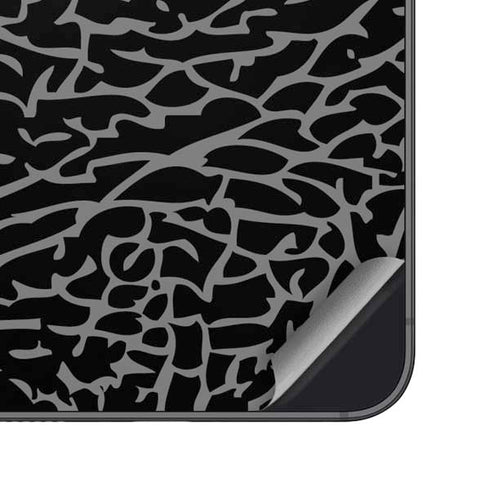 Elephant Print Black Galaxy S25 Plus Skin