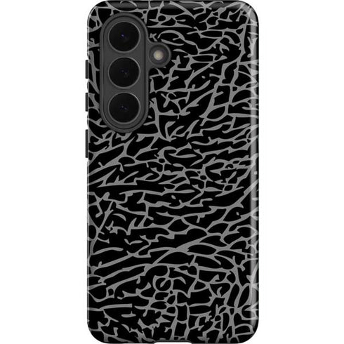 Elephant Print Black Galaxy S26 Impact Case