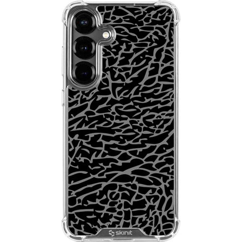 Elephant Print Black Galaxy S26 Plus Clear Case
