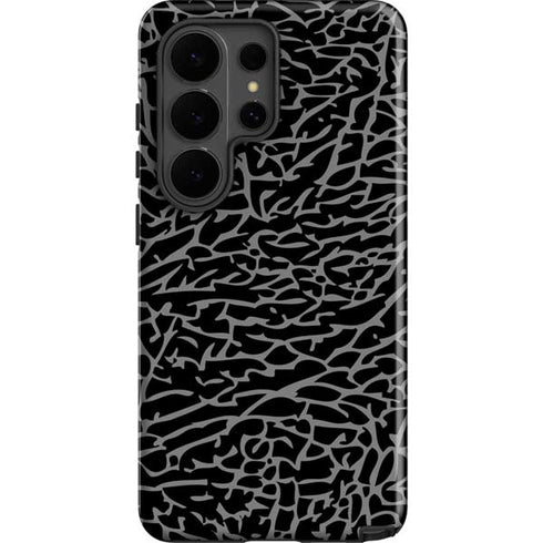 Elephant Print Black Galaxy S26 Ultra Impact Case