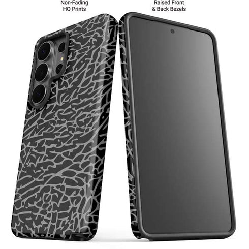 Elephant Print Black Galaxy S26 Ultra Impact Case