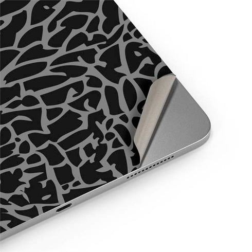 Elephant Print Black Apple iPad Air Skin