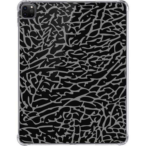 Elephant Print Black iPad Pro 11in (2024) Clear Case