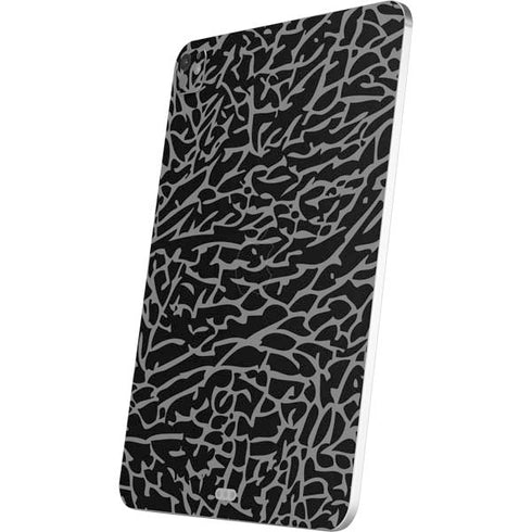 Elephant Print Black iPad Pro 13in M4 (2024) Skin