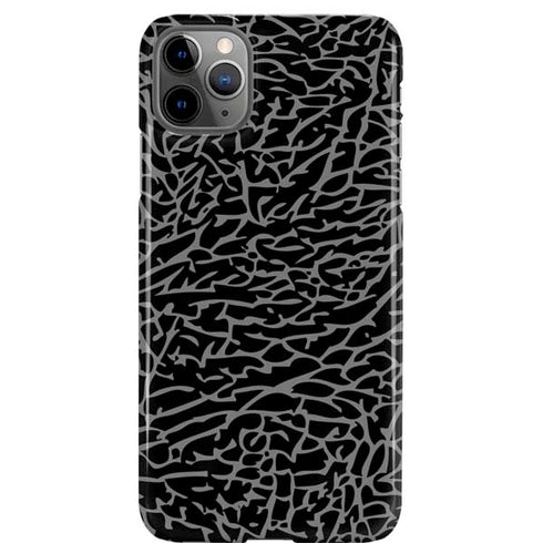 Elephant Print Black iPhone Cases