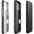 Elephant Print Black iPhone 16 Impact Case