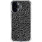 Elephant Print Black iPhone 16 Plus Clear Case