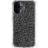 Elephant Print Black iPhone 16 Plus Clear Case