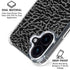 Elephant Print Black iPhone 16 Plus Clear Case