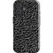 Elephant Print Black iPhone 16 Plus Impact Case