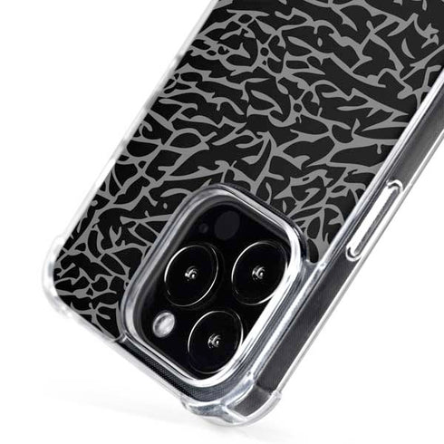Elephant Print Black iPhone 16 Pro MagSafe Case